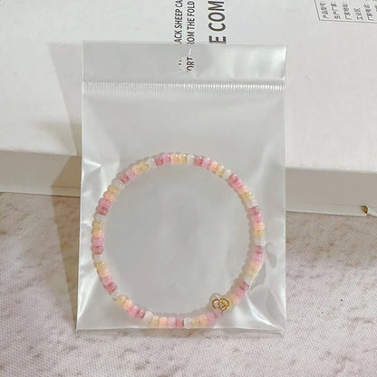 Wholesale Jewelry Simple Style Artistic Color Block Resin Beaded Bangle