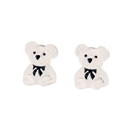 Wholesale Jewelry Simple Style Bear Resin Ear Studs