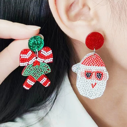 Wholesale Jewelry Simple Style Bow Knot Arylic Printing Drop Earrings