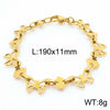 Wholesale Jewelry Simple Style Butterfly 304 Stainless Steel 18K Gold Plated Bracelets Necklace