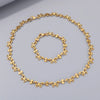 Wholesale Jewelry Simple Style Butterfly 304 Stainless Steel 18K Gold Plated Bracelets Necklace