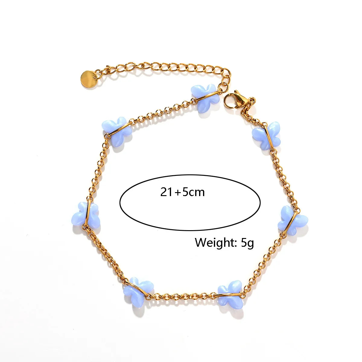 Wholesale Jewelry Simple Style Butterfly 304 Stainless Steel Anklet