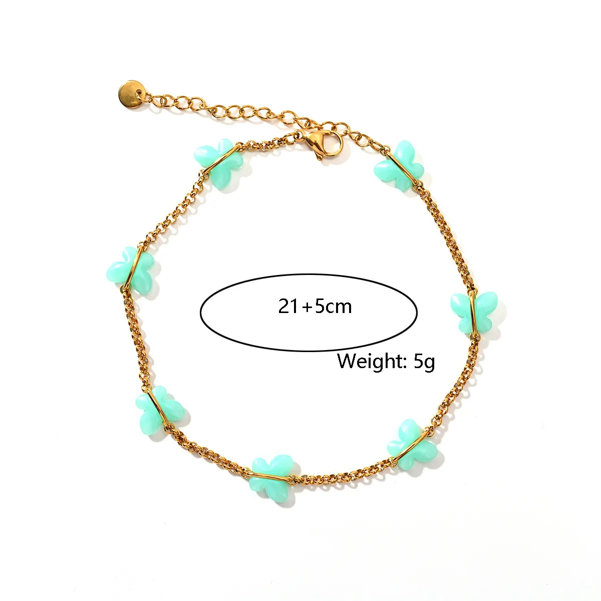 Wholesale Jewelry Simple Style Butterfly 304 Stainless Steel Anklet