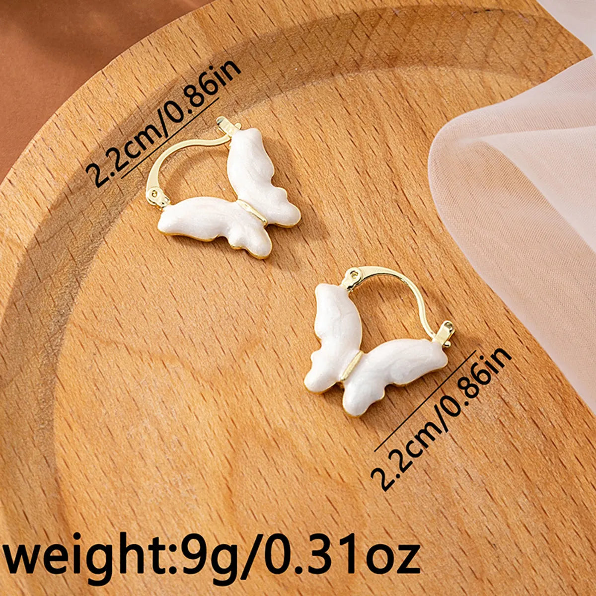 Wholesale Jewelry Simple Style Butterfly Alloy Drop Earrings