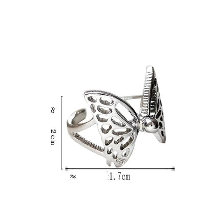 Wholesale Jewelry Simple Style Butterfly Alloy Plating Rings