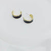 1 Pair Simple Style C Shape Enamel Alloy Ear Studs