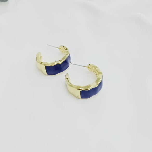 1 Pair Simple Style C Shape Enamel Alloy Ear Studs