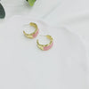 1 Pair Simple Style C Shape Enamel Alloy Ear Studs