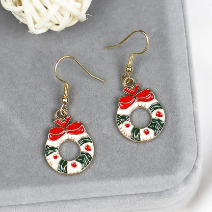 Wholesale Jewelry Simple Style Cartoon Character Alloy Enamel Drop Earrings