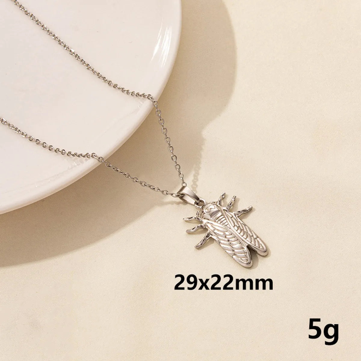 Wholesale Jewelry Simple Style Cattle Spider Elephant 304 Stainless Steel Chain Pendant Necklace