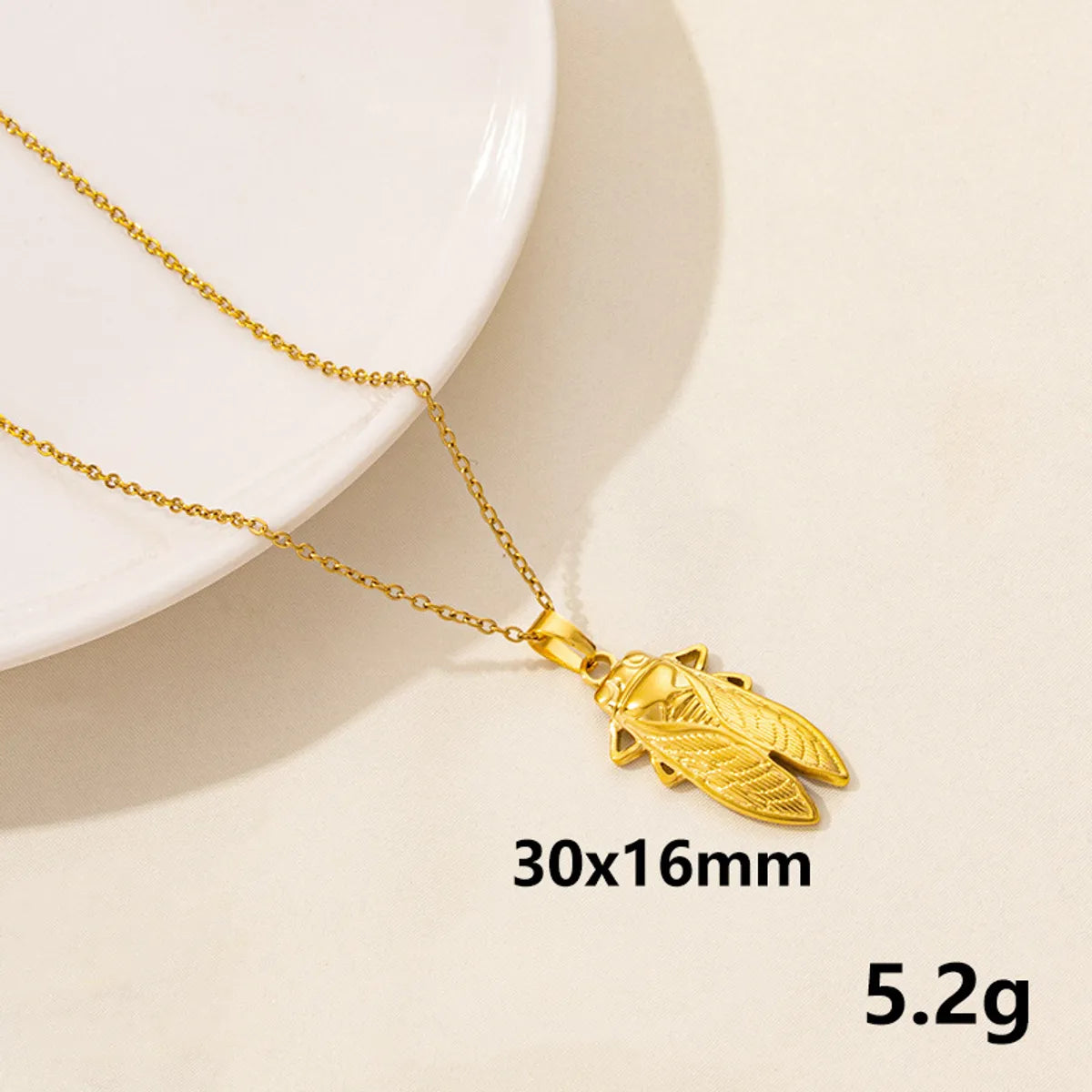 Wholesale Jewelry Simple Style Cattle Spider Elephant 304 Stainless Steel Chain Pendant Necklace