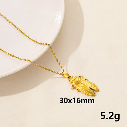 Wholesale Jewelry Simple Style Cattle Spider Elephant 304 Stainless Steel Chain Pendant Necklace