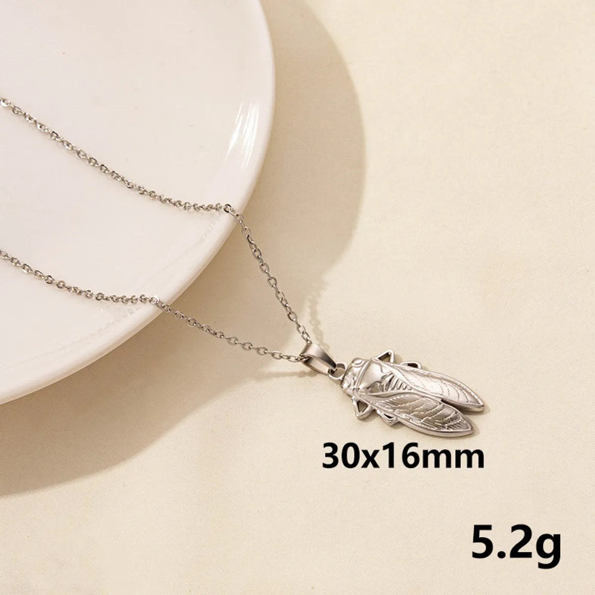 Wholesale Jewelry Simple Style Cattle Spider Elephant 304 Stainless Steel Chain Pendant Necklace