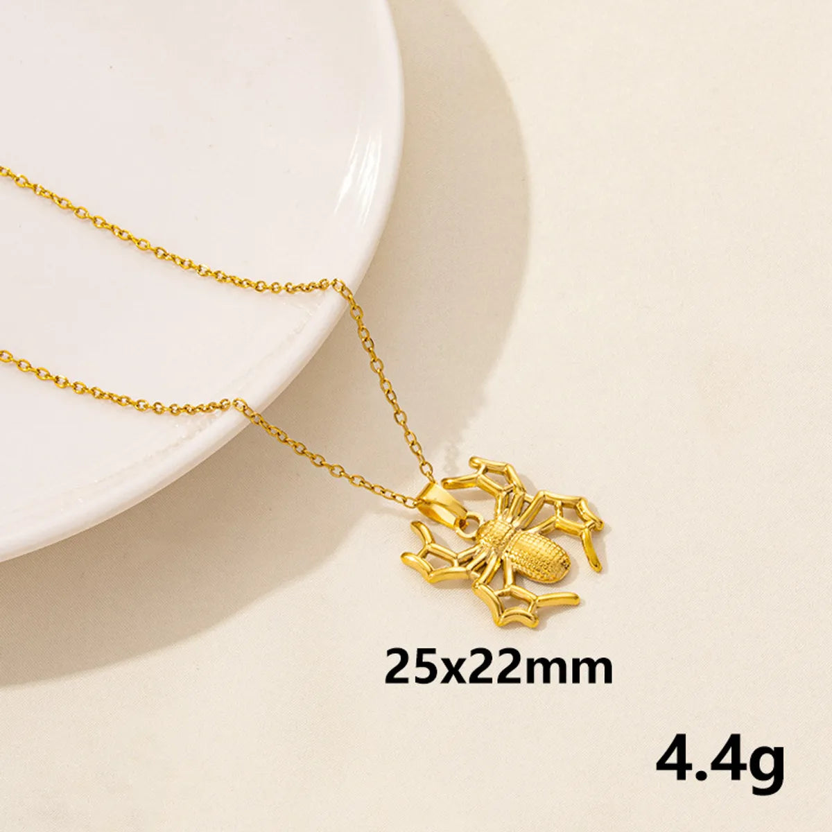 Wholesale Jewelry Simple Style Cattle Spider Elephant 304 Stainless Steel Chain Pendant Necklace