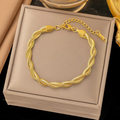 Wholesale Jewelry Simple Style Circle Solid Color Titanium Steel Jewelry Set