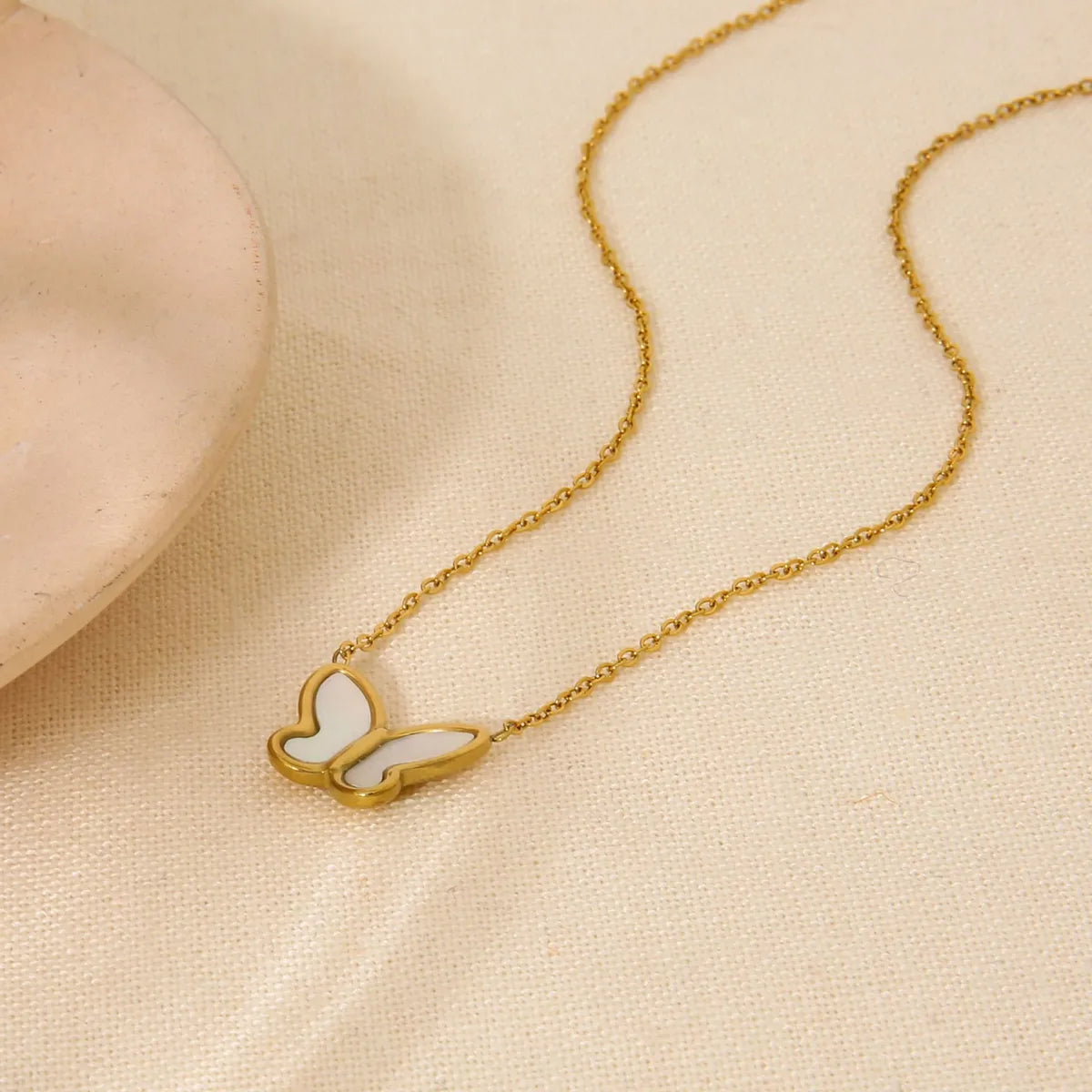 Wholesale Jewelry Simple Style Classic Style Bow Knot 304 Stainless Steel Zircon Inlay Pendant Necklace