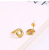 Wholesale Jewelry Simple Style Classic Style Circle 304 Stainless Steel 18K Gold Plated Plating Earrings Necklace