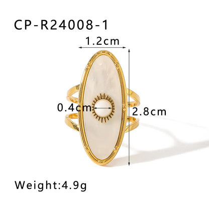 Wholesale Jewelry Simple Style Classic Style Color Block 304 Stainless Steel Plating Rings