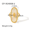 Wholesale Jewelry Simple Style Classic Style Color Block 304 Stainless Steel Plating Rings