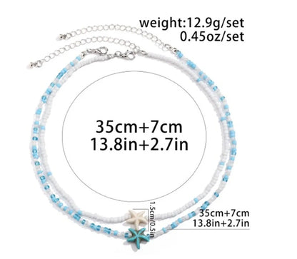 Wholesale Jewelry Simple Style Classic Style Color Block Alloy Seed Bead Beaded Layered Necklaces