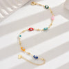 Wholesale Jewelry Simple Style Classic Style Color Block Plastic Copper 18K Gold Plated Plating Anklet