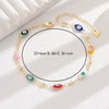 Wholesale Jewelry Simple Style Classic Style Color Block Plastic Copper 18K Gold Plated Plating Anklet