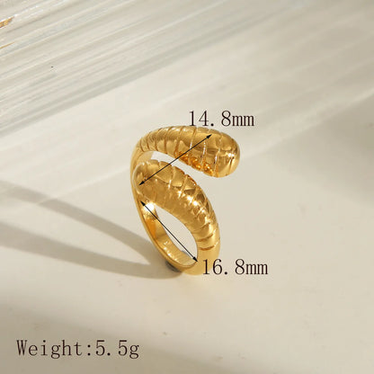 Wholesale Jewelry Simple Style Classic Style Commute Irregular 304 Stainless Steel 18K Gold Plated Open Rings