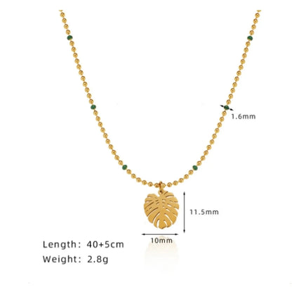 Wholesale Jewelry Simple Style Classic Style Commute Solid Color 304 Stainless Steel Titanium Steel 18K Gold Plated Pendant Necklace