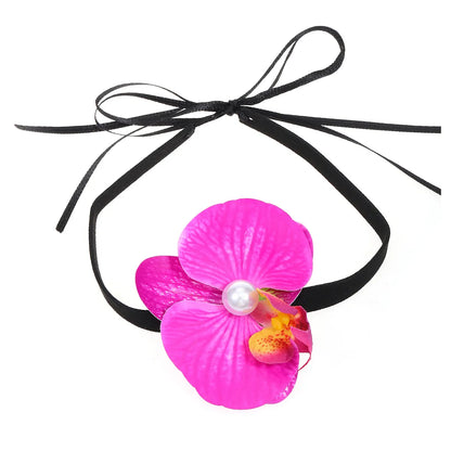 Wholesale Jewelry Simple Style Classic Style Flower Cloth Choker