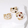 Wholesale Jewelry Simple Style Classic Style Geometric 304 Stainless Steel 18K Gold Plated Open Rings