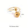 Wholesale Jewelry Simple Style Classic Style Geometric Titanium Steel Plating Open Rings
