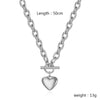 Wholesale Jewelry Simple Style Classic Style Heart Shape 304 Stainless Steel Gold Plated Bracelets Necklace