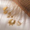 Wholesale Jewelry Simple Style Classic Style Heart Shape 304 Stainless Steel Patchwork Pendant Necklace
