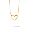 Wholesale Jewelry Simple Style Classic Style Heart Shape 304 Stainless Steel Patchwork Pendant Necklace