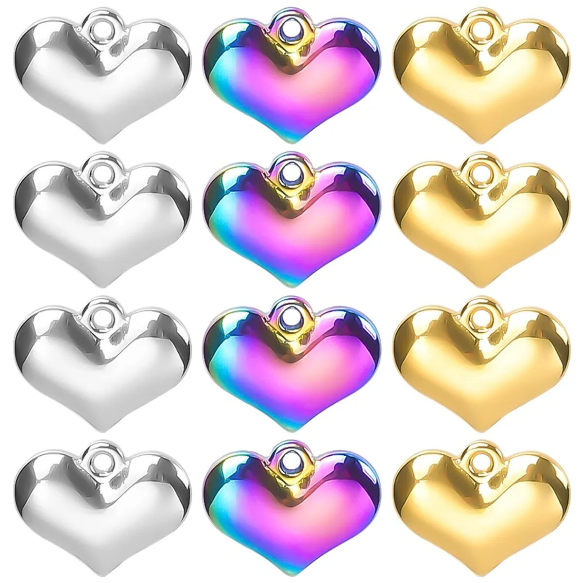 Wholesale Jewelry Simple Style Classic Style Heart Shape 304 Stainless Steel Plating Pendant Necklace