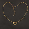 Wholesale Jewelry Simple Style Classic Style Customization Laser Engraving Heart Shape 304 Stainless Steel Plating Pendant Necklace Cable Chain