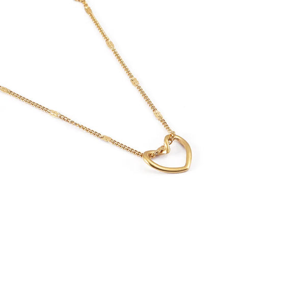 Wholesale Jewelry Simple Style Classic Style Customization Laser Engraving Heart Shape 304 Stainless Steel Plating Pendant Necklace Cable Chain