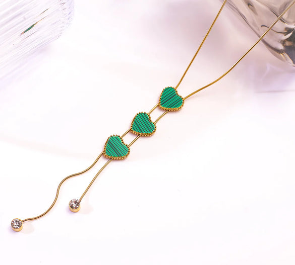 Wholesale Jewelry Simple Style Classic Style Heart Shape Titanium Steel Plating Pendant Necklace