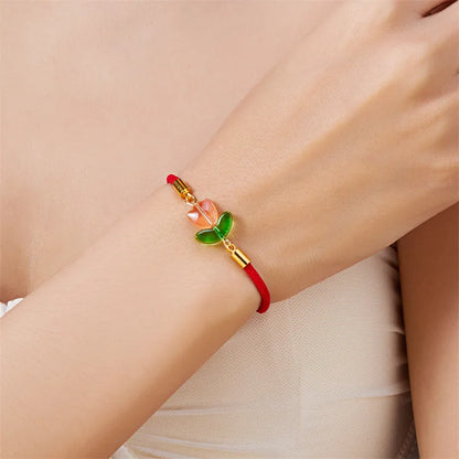 Simple Style Classic Style Leaf Resin Rope Wholesale Drawstring Bracelets