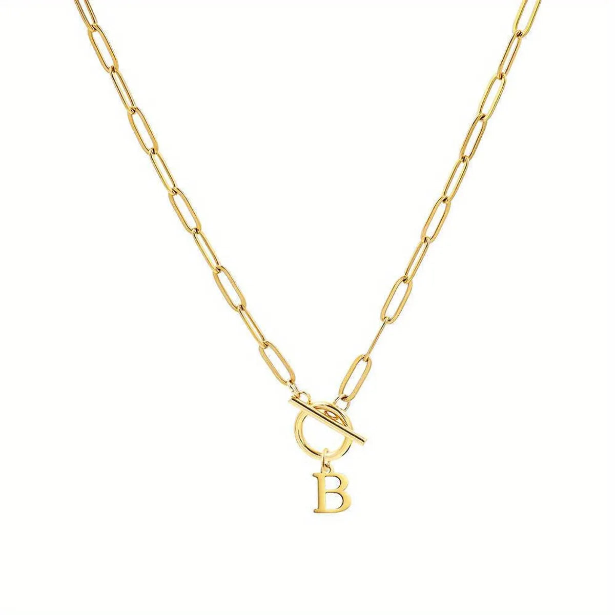 Wholesale Jewelry Simple Style Classic Style Letter 201 Stainless Steel Pendant Necklace