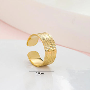 Wholesale Jewelry Simple Style Classic Style Letter 304 Stainless Steel 14K Gold Plated Plating Rings