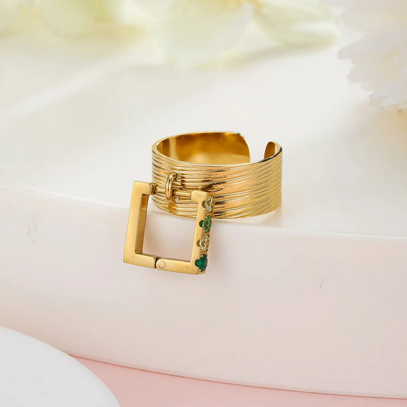 Wholesale Jewelry Simple Style Classic Style Letter 304 Stainless Steel 14K Gold Plated Plating Rings