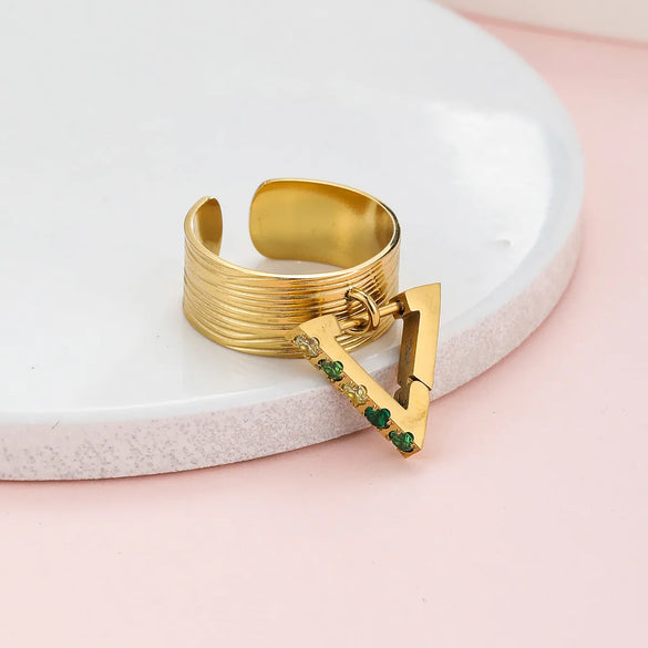 Wholesale Jewelry Simple Style Classic Style Letter 304 Stainless Steel 14K Gold Plated Plating Rings