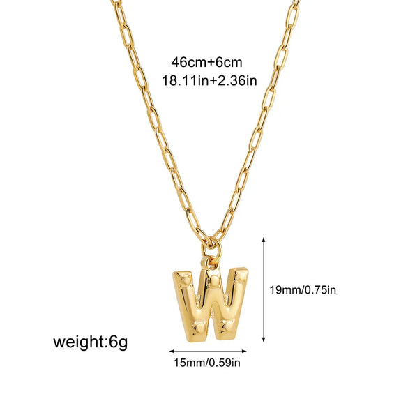Wholesale Jewelry Simple Style Classic Style Letter 304 Stainless Steel Plating Chain Pendant Necklace