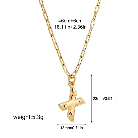 Wholesale Jewelry Simple Style Classic Style Letter 304 Stainless Steel Plating Chain Pendant Necklace