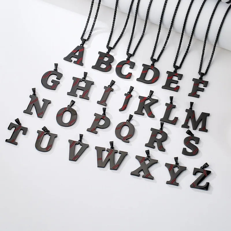 Wholesale Jewelry Simple Style Classic Style Letter Titanium Steel Enamel Pendant Necklace