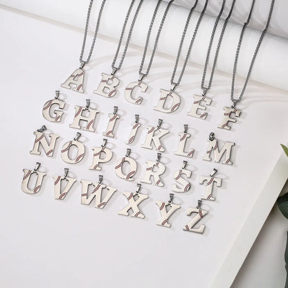 Wholesale Jewelry Simple Style Classic Style Letter Titanium Steel Enamel Pendant Necklace