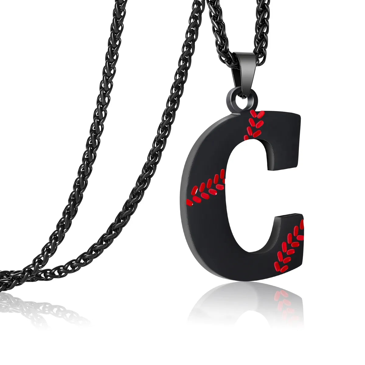 Wholesale Jewelry Simple Style Classic Style Letter Titanium Steel Enamel Pendant Necklace