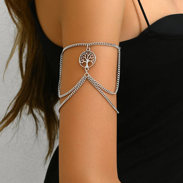 Wholesale Jewelry Simple Style Classic Style Life Tree Alloy Arm Bracelet