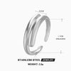 Wholesale Jewelry Simple Style Classic Style Lines 304 Stainless Steel 18K Gold Plated Plating Open Rings